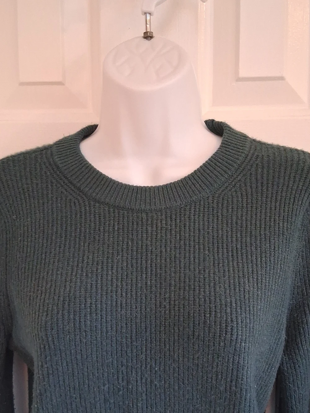 Ann Taylor Teal Green Ribbed Sweater Small